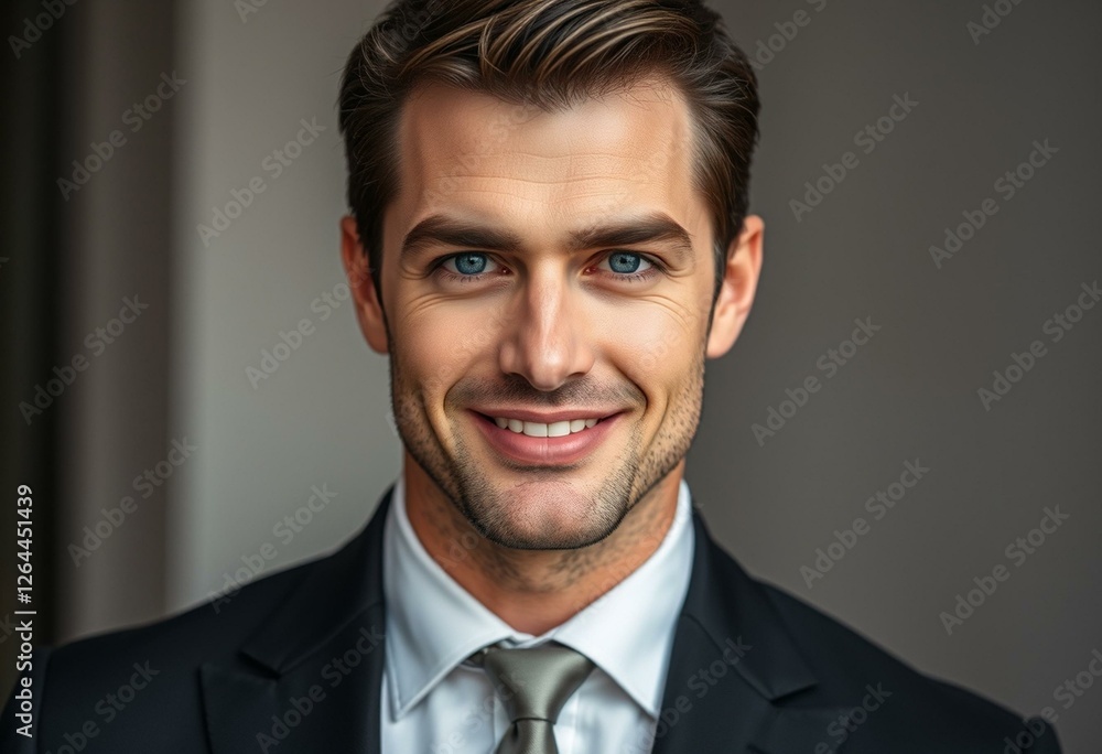 Portrait of a glamorous man with a focus on his face Portrait of a glamorous man with a focus on his face