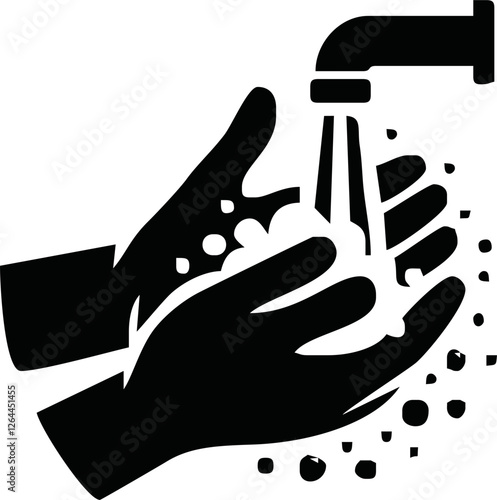 Hand wash icon vector. Clean hands icon vector. Sign and symbols on trendy design