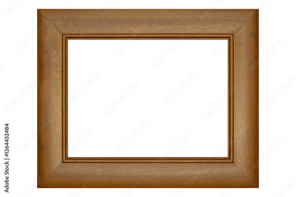 Dark brown wooden frame is isolated on white background. Dark brown wooden frame is isolated on white background.