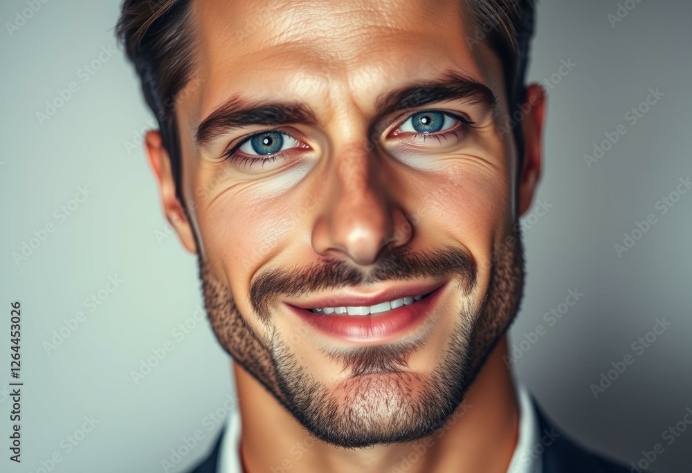 Portrait of a stylish man with a captivating gaze Portrait of a stylish man with a captivating gaze