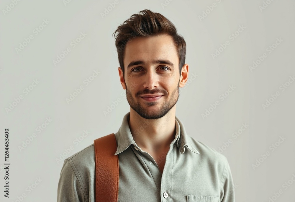 Obraz premium Natural light portrait of a man in retro style clothes