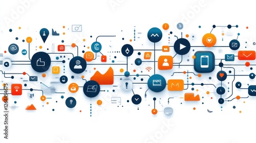 Global Network of Digital Connections: A Visual Representation of Interconnectedness in the Digital Age