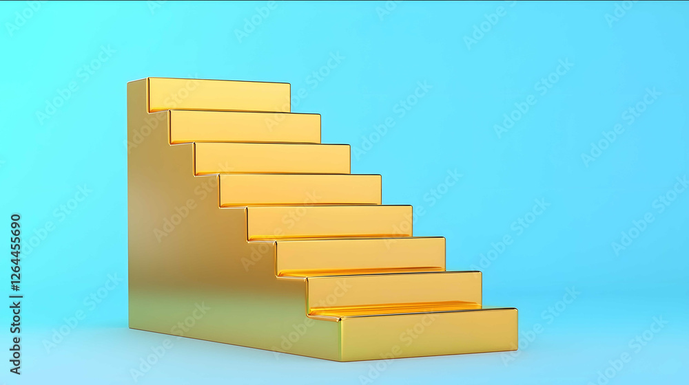 An abstract visualization of a business forecast as a golden staircase each step labeled with key financial milestones and surrounded by glowing metrics An abstract visualization of a business forecast as a golden staircase each step labeled with key financial milestones and surrounded by glowing metrics