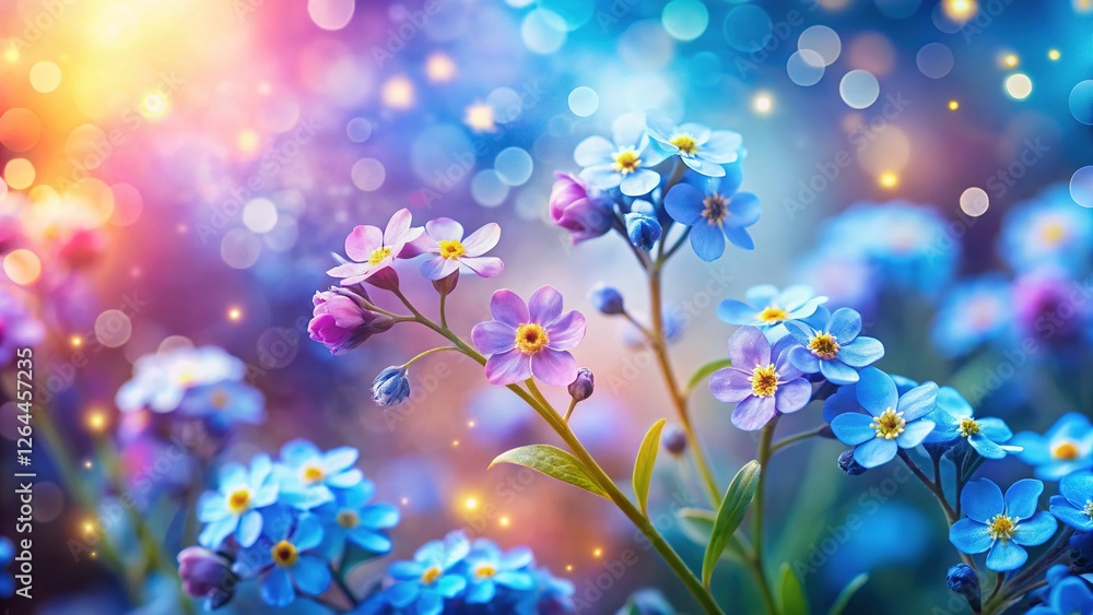 Blurred Floral Background with Blue Gradient - Soft Focus Flower Wallpaper Blurred Floral Background with Blue Gradient - Soft Focus Flower Wallpaper