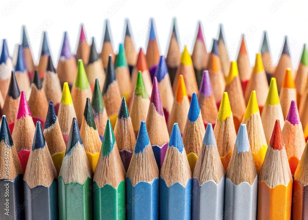 Border of Graphite Pencils on White Background - Perfect for Stationery or Art Supplies Stock Photo Border of Graphite Pencils on White Background - Perfect for Stationery or Art Supplies Stock Photo
