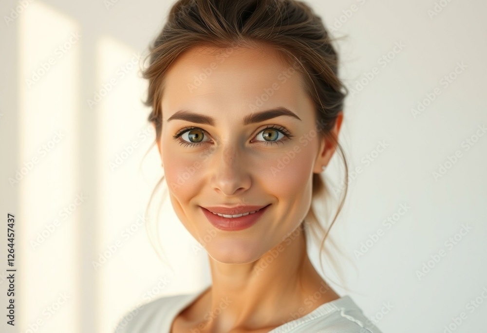 Photorealistic natural light portrait of a woman with masculine features Photorealistic natural light portrait of a woman with masculine features