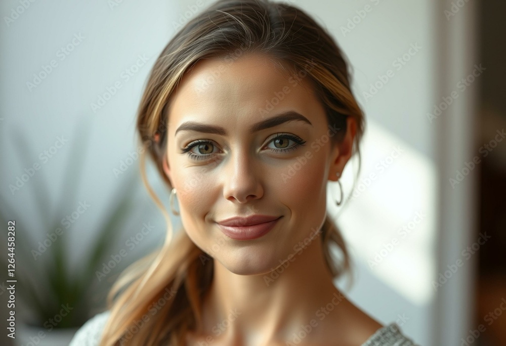 Portrait of a woman with masculine features in natural light Portrait of a woman with masculine features in natural light