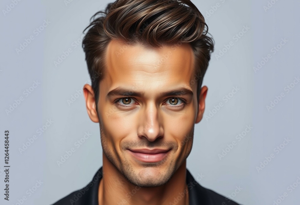 Obraz premium Glamorous man portrait with sharp focus on eyes