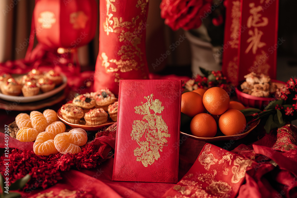 Lunar New Year Celebration: Red Envelopes and Festive Treats Lunar New Year Celebration: Red Envelopes and Festive Treats