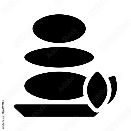 Canvas Print zen stones glyph icon