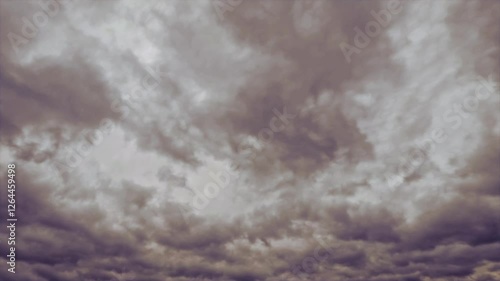 gloomy fast timelapse video with dusty yellow clouds