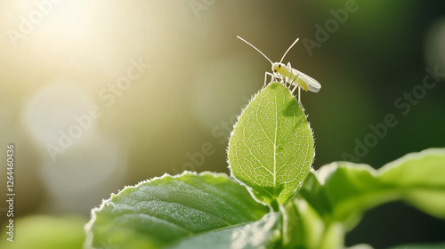 Green Leaf Hopper in Sunlig...