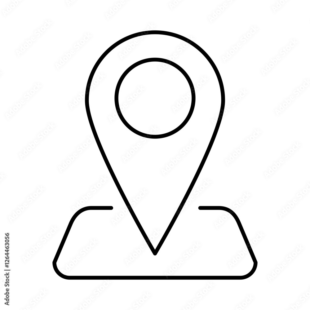 Map Locator Pin Line Editable Stroke Icon. Real Estate, Building, House, Home, Property Vector Illustration Map Locator Pin Line Editable Stroke Icon. Real Estate, Building, House, Home, Property Vector Illustration