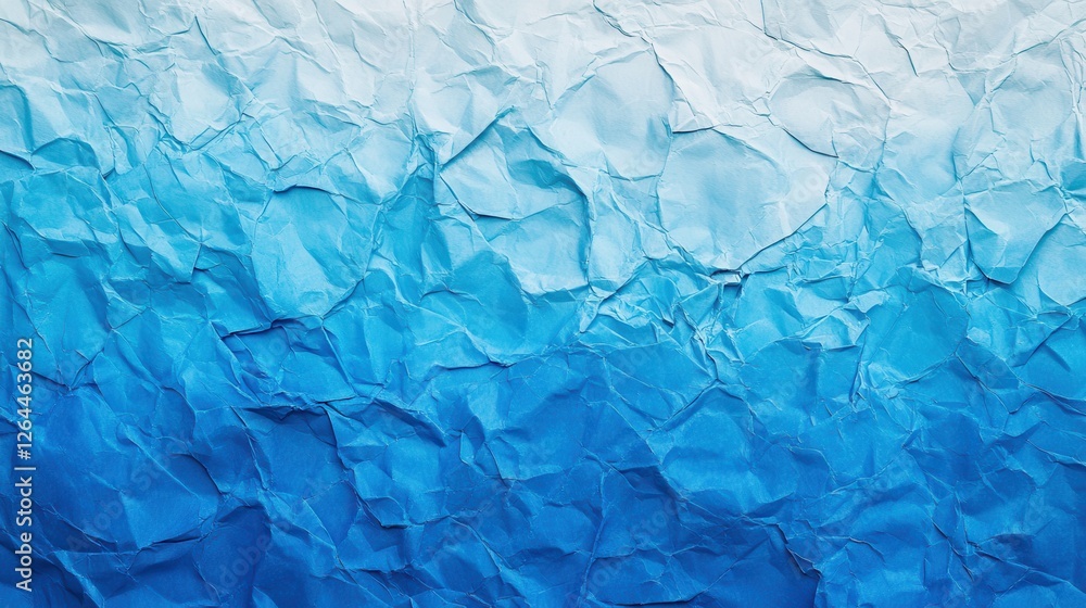 Crumpled Blue Paper Gradient Texture Background Crumpled Blue Paper Gradient Texture Background