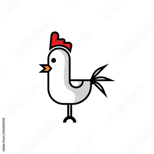 mascot symbol logo character rooster.eps