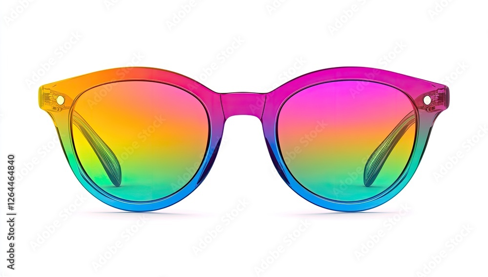 Fototapeta premium Rainbow sunglasses isolated on white background