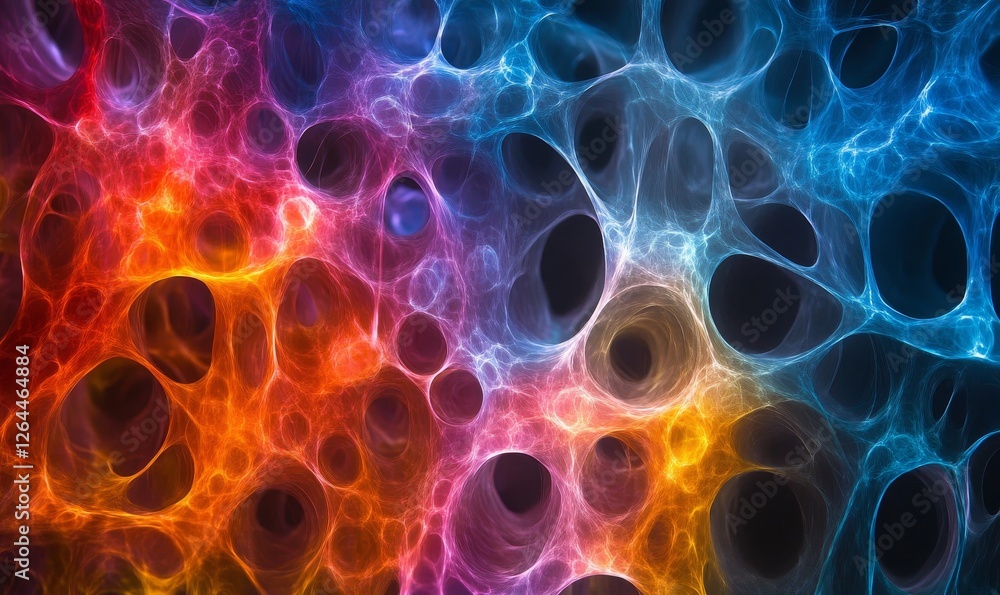 Abstract glowing polygonal waves forming chaotic radiant textures, Generative AI Abstract glowing polygonal waves forming chaotic radiant textures, Generative AI