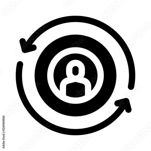 life coaching glyph icon