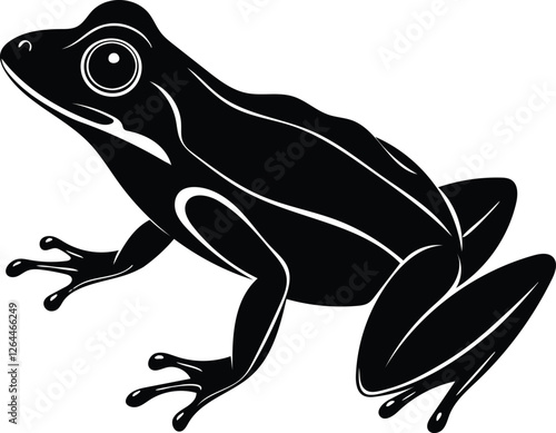 Silhouette vector of frog