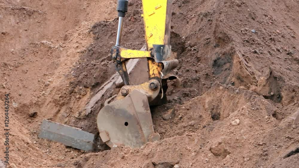 Heavy machinery operates on an industrial site, efficiently removing debris and earth with a state-of-the-art excavator. The process highlights the integration of AI in construction practices. Heavy machinery operates on an industrial site, efficiently removing debris and earth with a state-of-the-art excavator. The process highlights the integration of AI in construction practices.