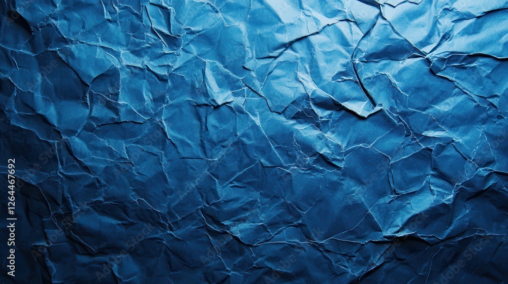 Obraz premium Crumpled Blue Paper Texture Background (29)