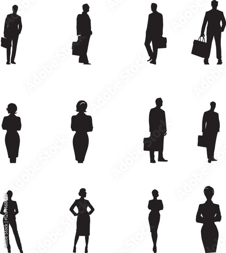 Professional Businesspeople Silhouettes