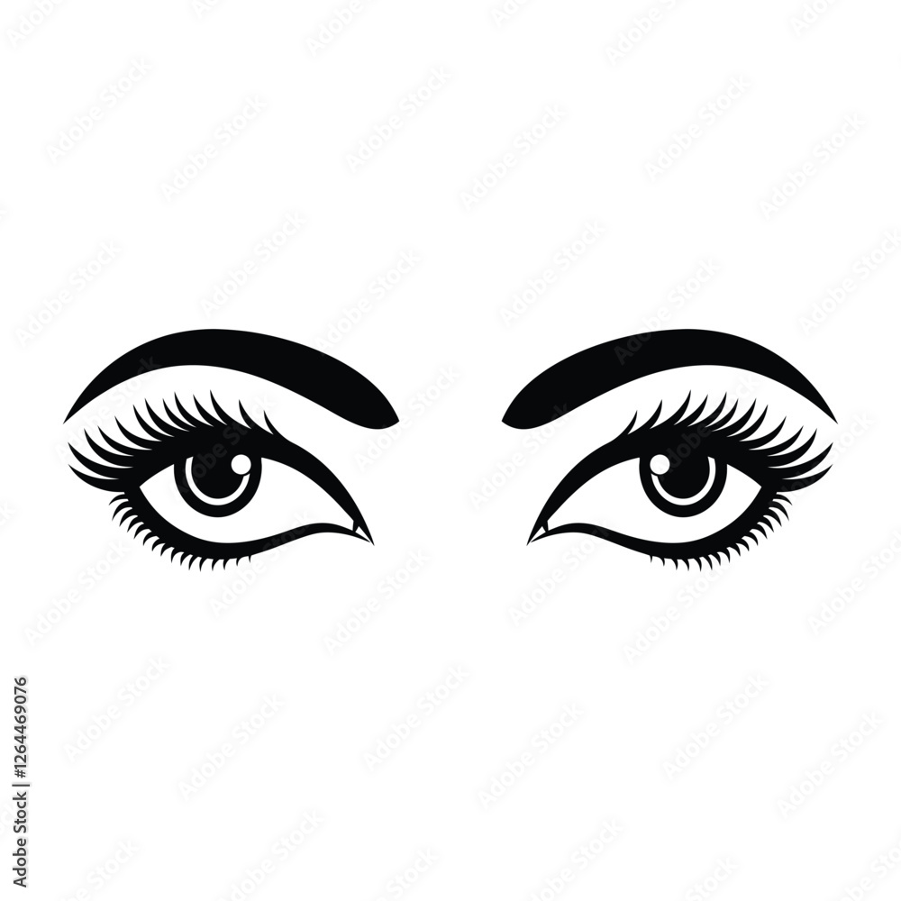 vector illustration of female eye vector illustration of female eye