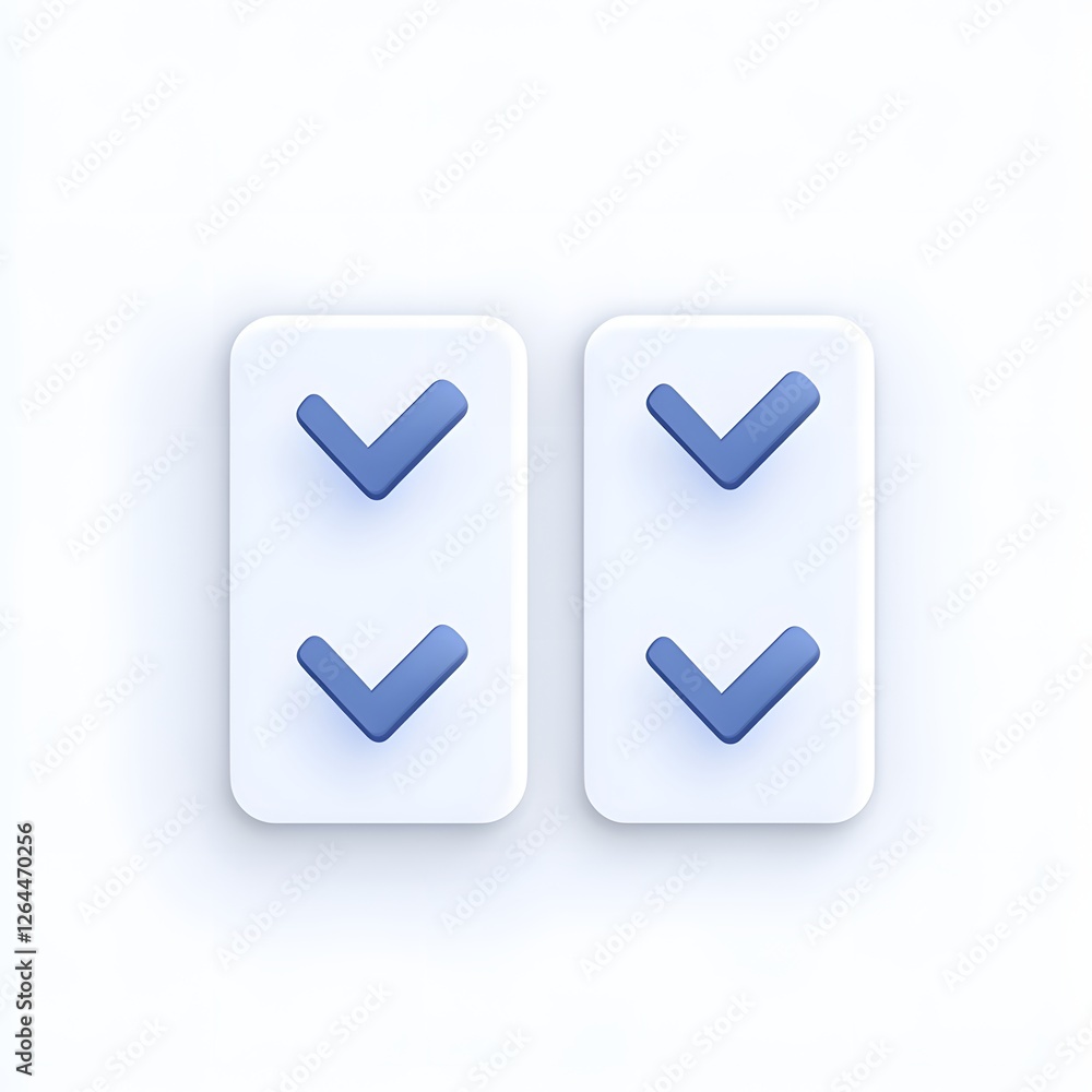 Two 3D downward-arrow buttons on white background Two 3D downward-arrow buttons on white background