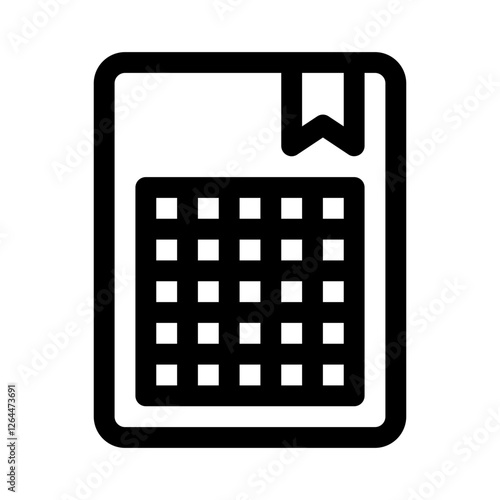 grid journaling line icon