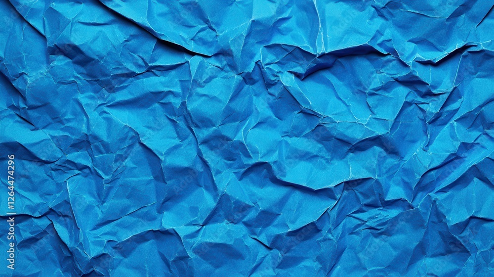 Obraz premium Crumpled Blue Paper Texture Background Design (21)