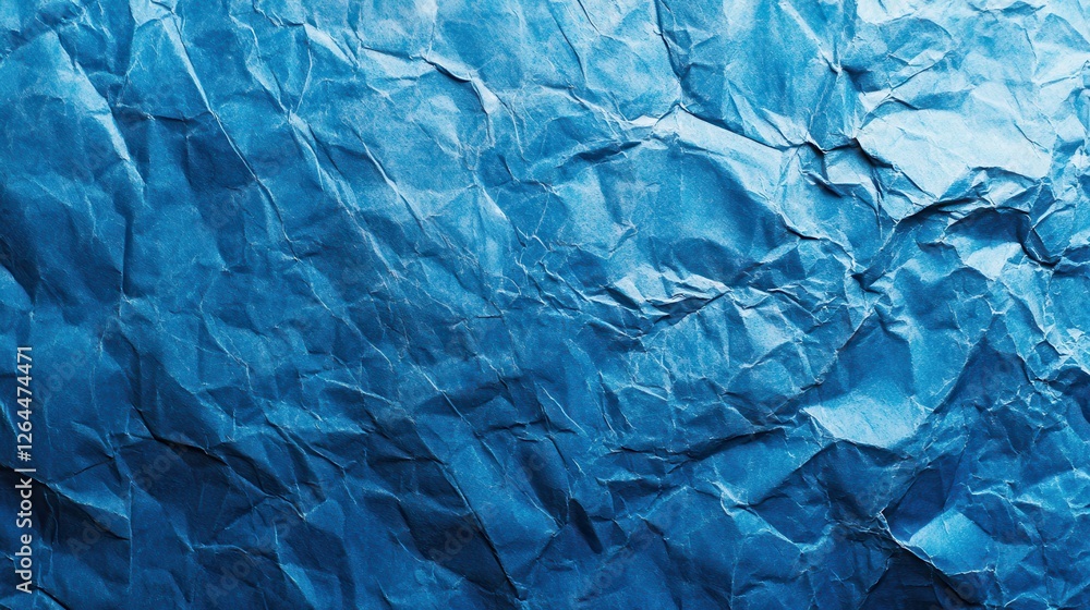 Obraz premium Crumpled Blue Paper Texture Background Design (22)