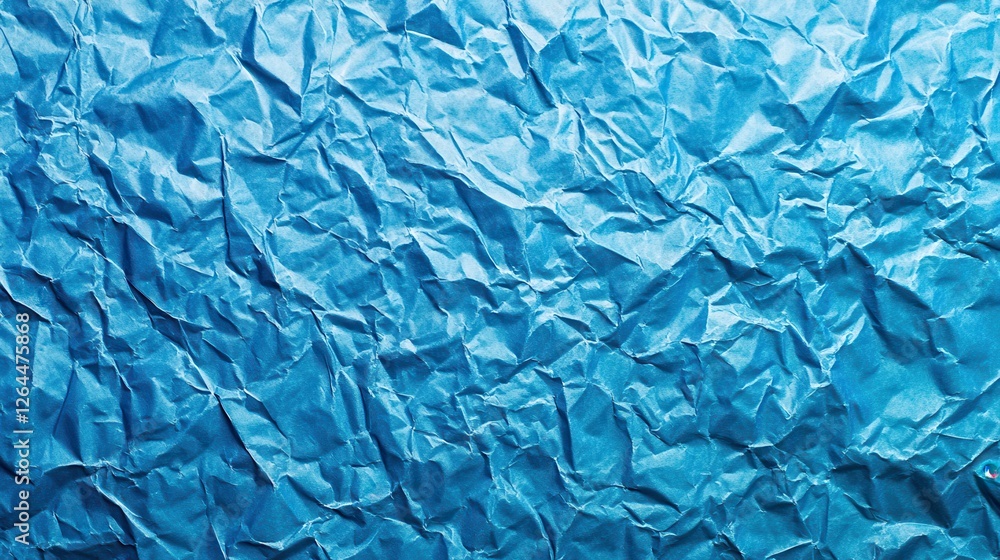 Obraz premium Crumpled Blue Paper Texture Background Design (29)