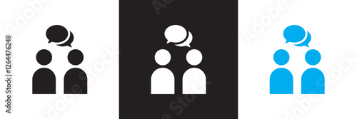 Speaking   icons . Communication icons for web and mobile app.  isolated on white and black background. vector illustration. EPS10