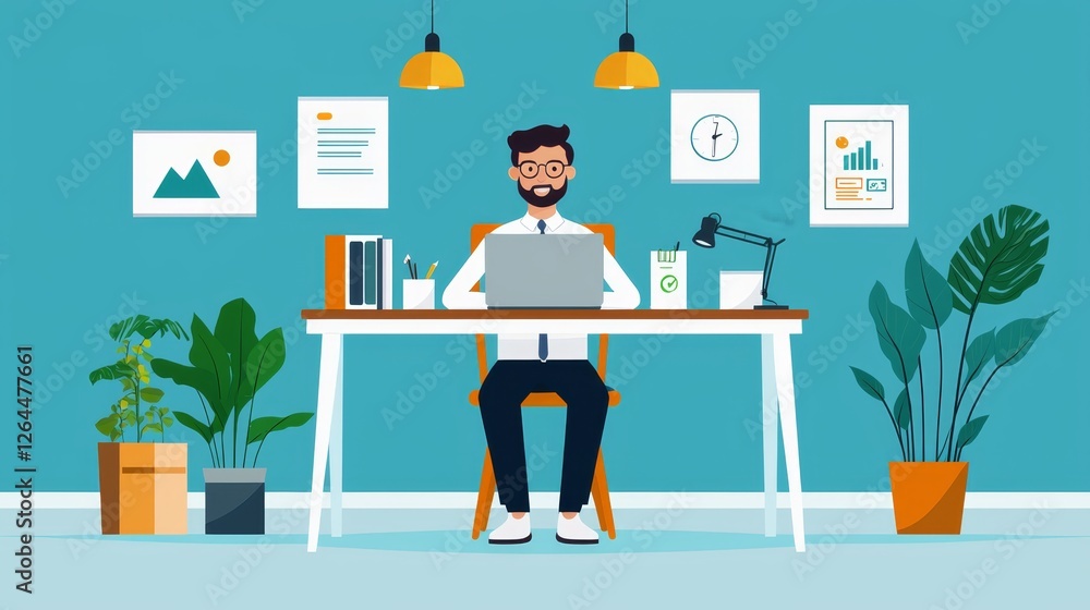 Modern Profit Tracking with Retention-Focused Dividends Flat Design Illustration