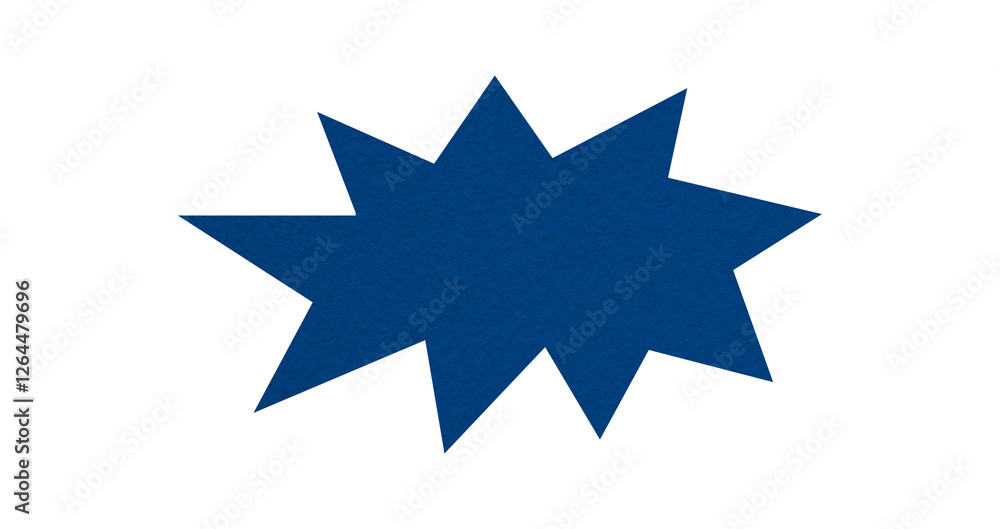 Obraz premium Speech bubble from blue paper transparent background