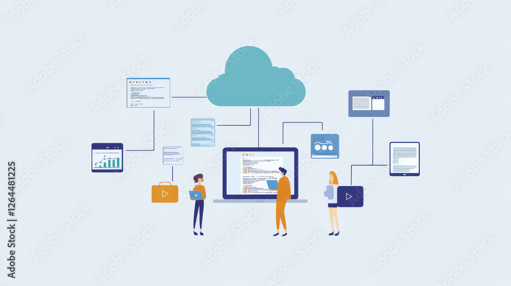 Electronic document management isometric landing page. Online paperwork storage, digital system of paper organization, manage business docs with cloud, drawer on computer screen 3d vector web banner Electronic document management isometric landing page. Online paperwork storage, digital system of paper organization, manage business docs with cloud, drawer on computer screen 3d vector web banner