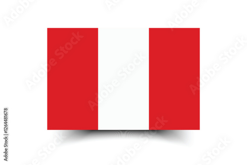 Free Download Peru flag official size and color standards vector illustration - GFXLoad