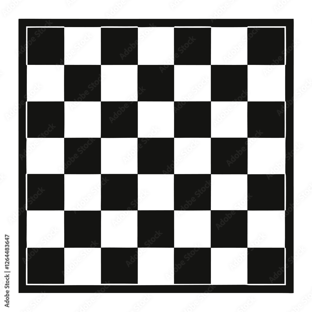 Fototapeta premium silhouette vector of a chessboard