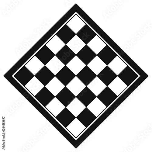 silhouette vector of square chessboard
