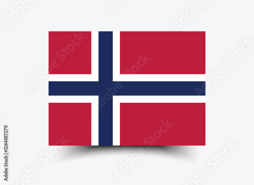 Norway flag official colors and proportion digital vector illustration