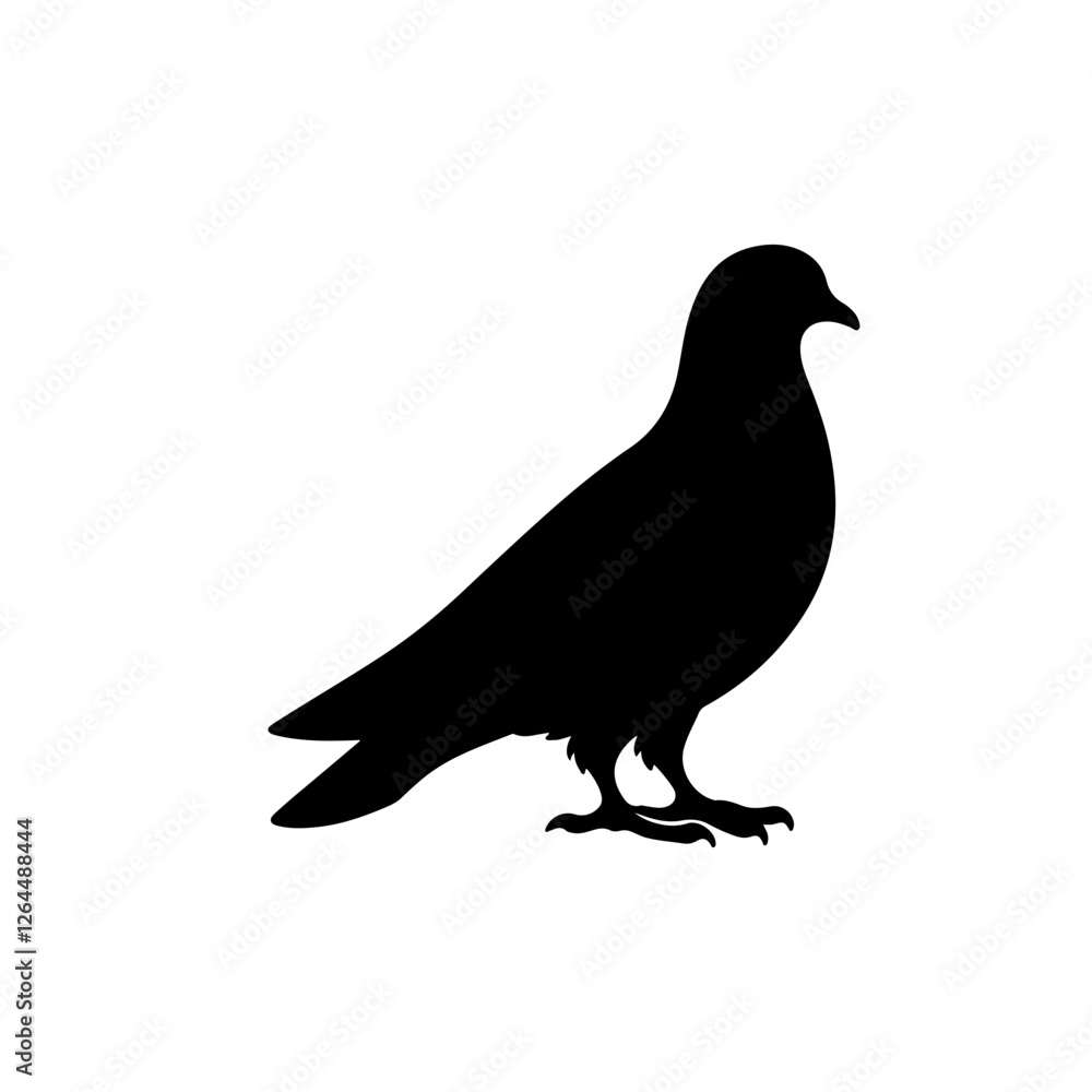 Fototapeta premium Adobe Ill pigeon silhouette vector icon sign symbol illustration design.Artwork