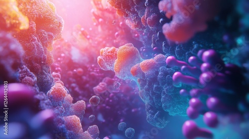 Wallpaper Mural Science background, hemoglobin illustration Torontodigital.ca