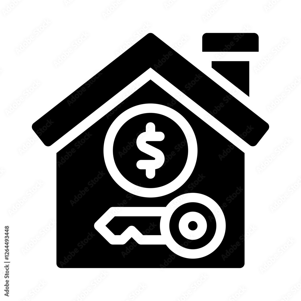 real estate investment glyph icon real estate investment glyph icon