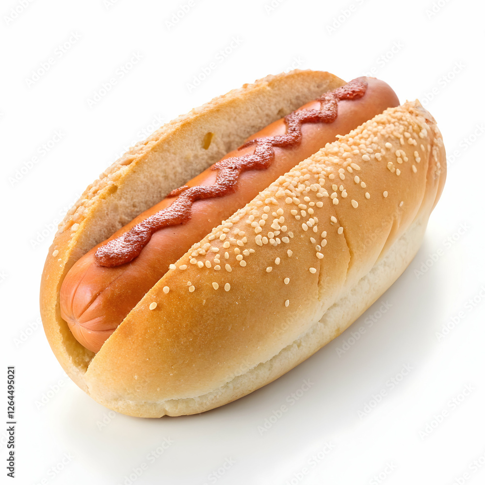 soft and fresh hot dog bun isolated on a clean white background soft and fresh hot dog bun isolated on a clean white background