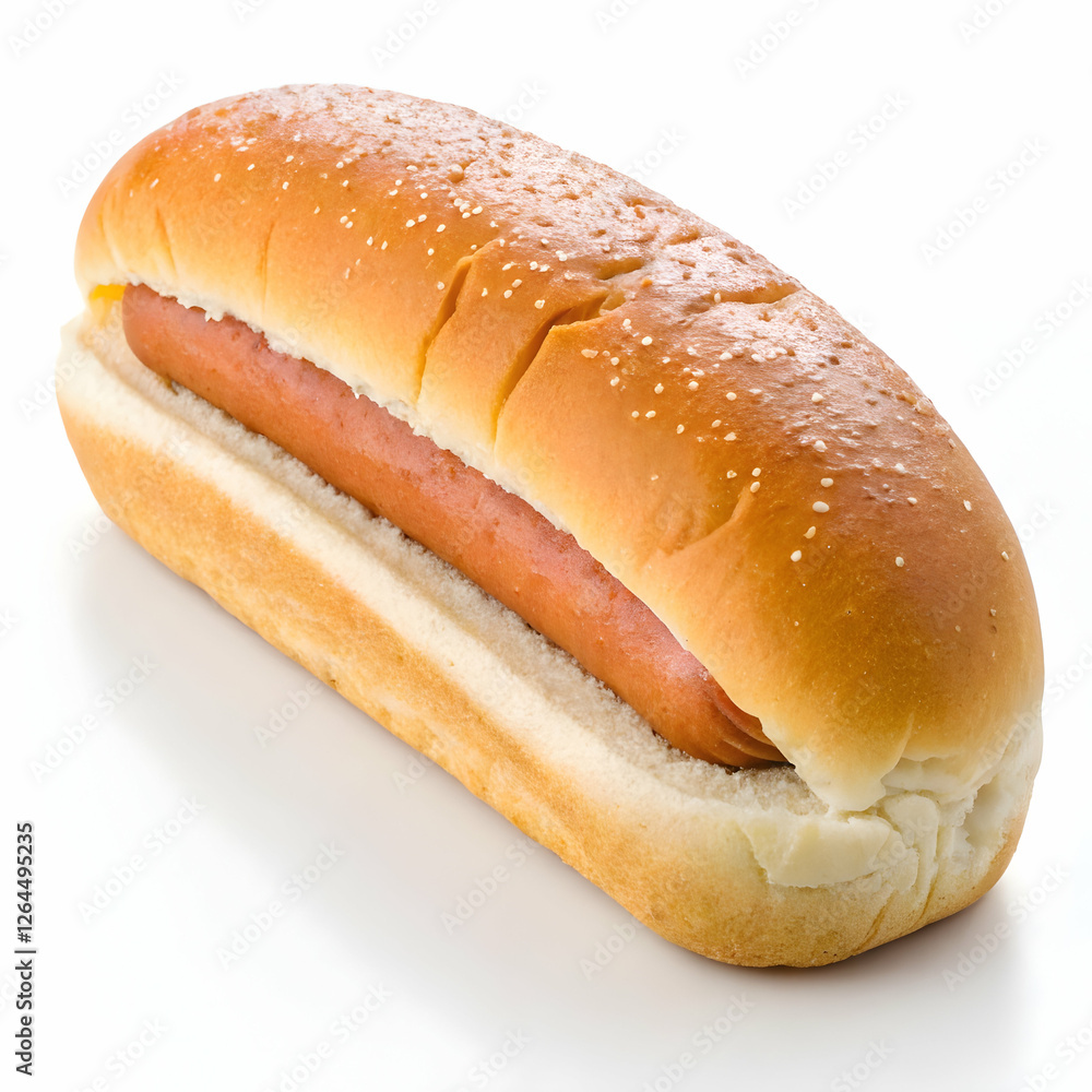 soft and fresh hot dog bun isolated on a clean white background soft and fresh hot dog bun isolated on a clean white background