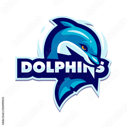 Dolphin mascot logo