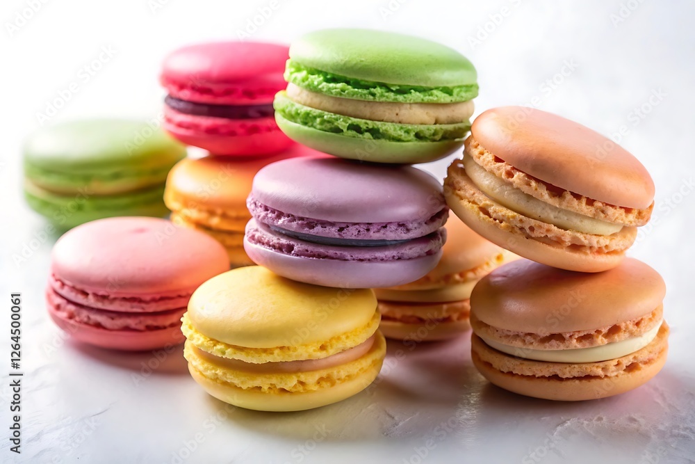 colorful macaroons on a wooden table colorful macaroons on a wooden table