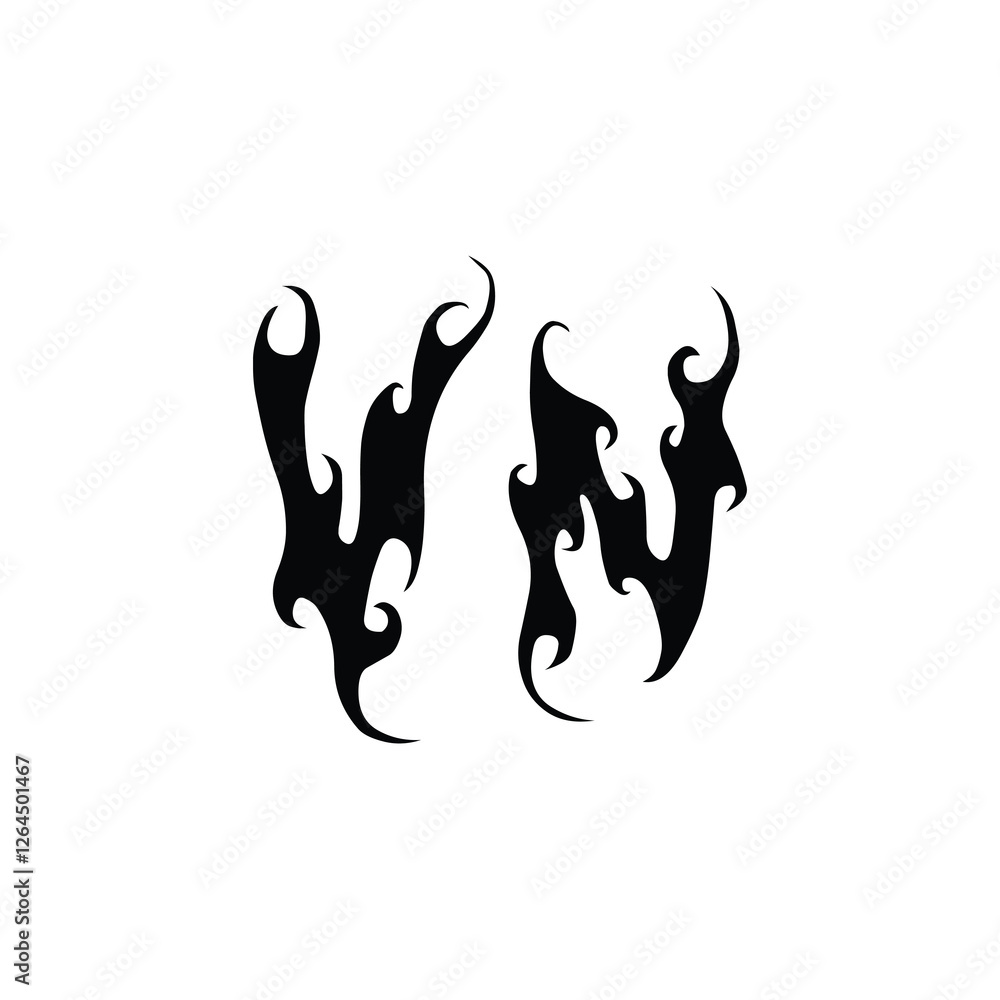 Obraz premium VN monogram logo design letter text name symbol monochrome logotype alphabet character simple logo