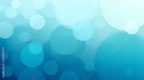 A high-resolution abstract background, a digital illustration of overlapping circles in varying sizes and translucent layers, rendered in a gradient of cool blues and greens, creati. photo