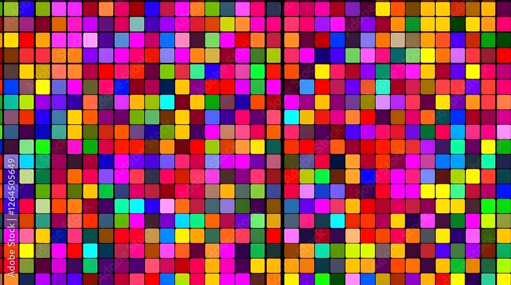 High-resolution abstract background image composed of a grid of small, randomly colored squares, offering a pixelated effect in a range of vivid colors and creating a vibrant and en. High-resolution abstract background image composed of a grid of small, randomly colored squares, offering a pixelated effect in a range of vivid colors and creating a vibrant and en.